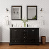 Custom image for Dark Espresso with Polished Chrome Trim / White Cultured Marble, Rectangular Sink / 24