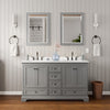 Custom image for Dark Gray with Matte Black Trim / Carrara Cultured Marble, Rectangular Sink / 24