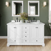 Custom image for White with Matte Black Trim / White Carrara Marble, Oval Sink / Medicine Cabinets
