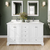 Custom image for White with Polished Chrome Trim / Carrara Cultured Marble, Rectangular Sink / Medicine Cabinets