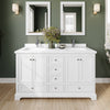 Custom image for White with Polished Chrome Trim / White Cultured Marble, Rectangular Sink / No Mirror