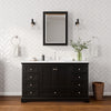 Custom image for Dark Espresso with Polished Chrome Trim / Carrara Cultured Marble, Rectangular Sink / Medicine Cabinet