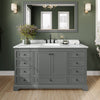 Custom image for Dark Gray with Matte Black Trim / White Carrara Marble, Rectangular Sink / Medicine Cabinet