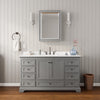 Custom image for Dark Gray with Matte Black Trim / White Cultured Marble, Rectangular Sink / Medicine Cabinet