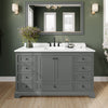 Custom image for Dark Gray with Matte Black Trim / White Quartz, Rectangular Sink / No Mirror