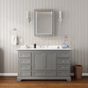 Custom image for Dark Gray with Polished Chrome Trim / White Cultured Marble, Rectangular Sink / Medicine Cabinet