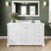 Custom image for White with Polished Chrome Trim / Carrara Cultured Marble, Rectangular Sink / No Mirror