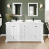 Custom image for White with Matte Black Trim / White Quartz, Rectangular Sink / 24