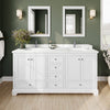 Custom image for White with Polished Chrome Trim / Giotto Quartz, Rectangular Sink / 24