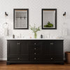 Custom image for Dark Espresso with Polished Chrome Trim / Carrara Cultured Marble, Rectangular Sink / 24
