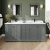 Custom image for Dark Gray with Matte Black Trim / Carrara Cultured Marble, Rectangular Sink / 24