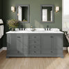 Custom image for Dark Gray with Matte Black Trim / Giotto Quartz, Rectangular Sink / No Mirror