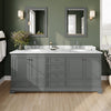 Custom image for Dark Gray with Polished Chrome Trim / White Carrara Marble, Oval Sink / 24