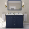 Custom image for Dark Blue with Polished Chrome Trim / Carrara Cultured Marble / 46