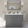 Custom image for Dark Gray with Matte Black Trim / White Quartz / No Mirror