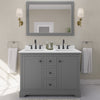 Custom image for Dark Gray with Matte Black Trim / White Quartz / No Mirror
