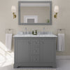 Custom image for Dark Gray with Polished Chrome Trim / White Carrara Marble / 46