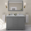 Custom image for Dark Gray with Polished Chrome Trim / White Carrara Marble / 46