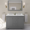 Custom image for Dark Gray with Polished Chrome Trim / White Quartz / 46
