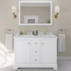 Custom image for White with Brushed Gold Trim / Giotto Quartz / No Mirror