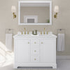 Custom image for White with Brushed Gold Trim / White Quartz / 46