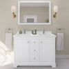 Custom image for White with Polished Chrome Trim / White Quartz / No Mirror