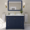 Custom image for Dark Blue with Brushed Gold Trim / Carrara Cultured Marble / 46