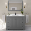 Custom image for Dark Gray with Matte Black Trim / White Quartz / No Mirror