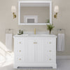 Custom image for White with Brushed Gold Trim / Giotto Quartz / No Mirror