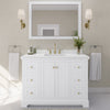 Custom image for White with Brushed Gold Trim / White Quartz / No Mirror