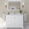 Custom image for White with Polished Chrome Trim / Giotto Quartz / No Mirror
