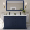 Custom image for Dark Blue with Matte Black Trim / Carrara Cultured Marble / No Mirror