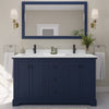 Custom image for Dark Blue with Matte Black Trim / White Cultured Marble / No Mirror
