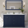Custom image for Dark Blue with Polished Chrome Trim / White Cultured Marble / No Mirror