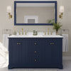 Custom image for Dark Blue with Brushed Gold Trim / White Quartz / 58