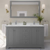 Custom image for Dark Gray with Polished Chrome Trim / Carrara Cultured Marble / No Mirror