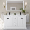 Custom image for White with Matte Black Trim / White Cultured Marble / No Mirror