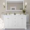 Custom image for White with Brushed Gold Trim / White Quartz / 58