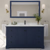 Custom image for Dark Blue with Matte Black Trim / Carrara Cultured Marble / 58