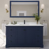 Custom image for Dark Blue with Matte Black Trim / White Cultured Marble / No Mirror