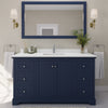 Custom image for Dark Blue with Polished Chrome Trim / White Cultured Marble / 58