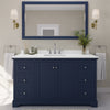 Custom image for Dark Blue with Polished Chrome Trim / White Quartz / No Mirror