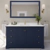 Custom image for Dark Blue with Brushed Gold Trim / White Cultured Marble / 58