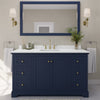 Custom image for Dark Blue with Brushed Gold Trim / White Quartz / 58