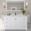 Custom image for White with Matte Black Trim / Carrara Cultured Marble / No Mirror