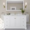 Custom image for White with Brushed Gold Trim / Carrara Cultured Marble / 58