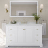 Custom image for White with Brushed Gold Trim / Giotto Quartz / No Mirror