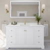 Custom image for White with Brushed Gold Trim / White Quartz / 58