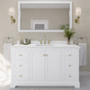 Custom image for White with Brushed Gold Trim / White Quartz / No Mirror