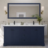 Custom image for Dark Blue with Matte Black Trim / White Cultured Marble / No Mirror